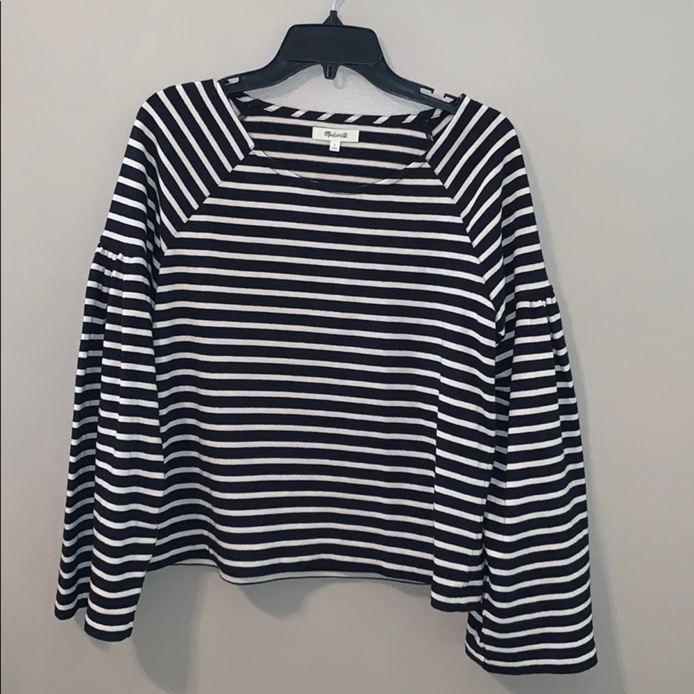 Madewell Top with Pleated Sleeves